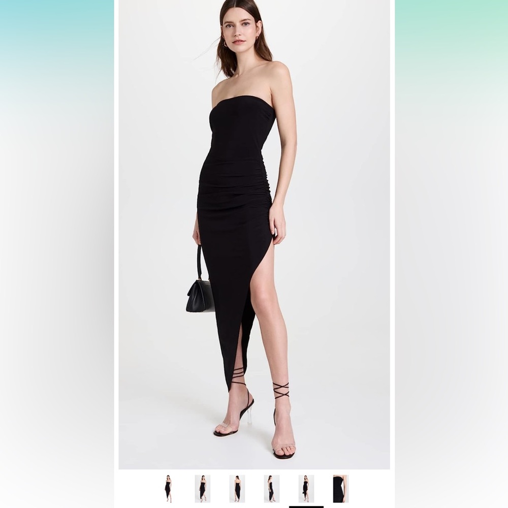 Norma Kamali Women's Strapless Side Drape Gown       Size M/38 - Picture 4 of 6